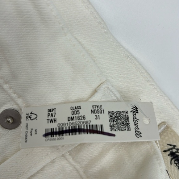 Madewell The Perfect Vintage Jean in True White size 31 NWT ND501 - Picture 9 of 13